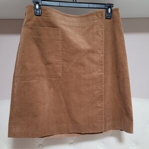 NWT Sz 12 Brown Corduroy Skirt Banana Republic